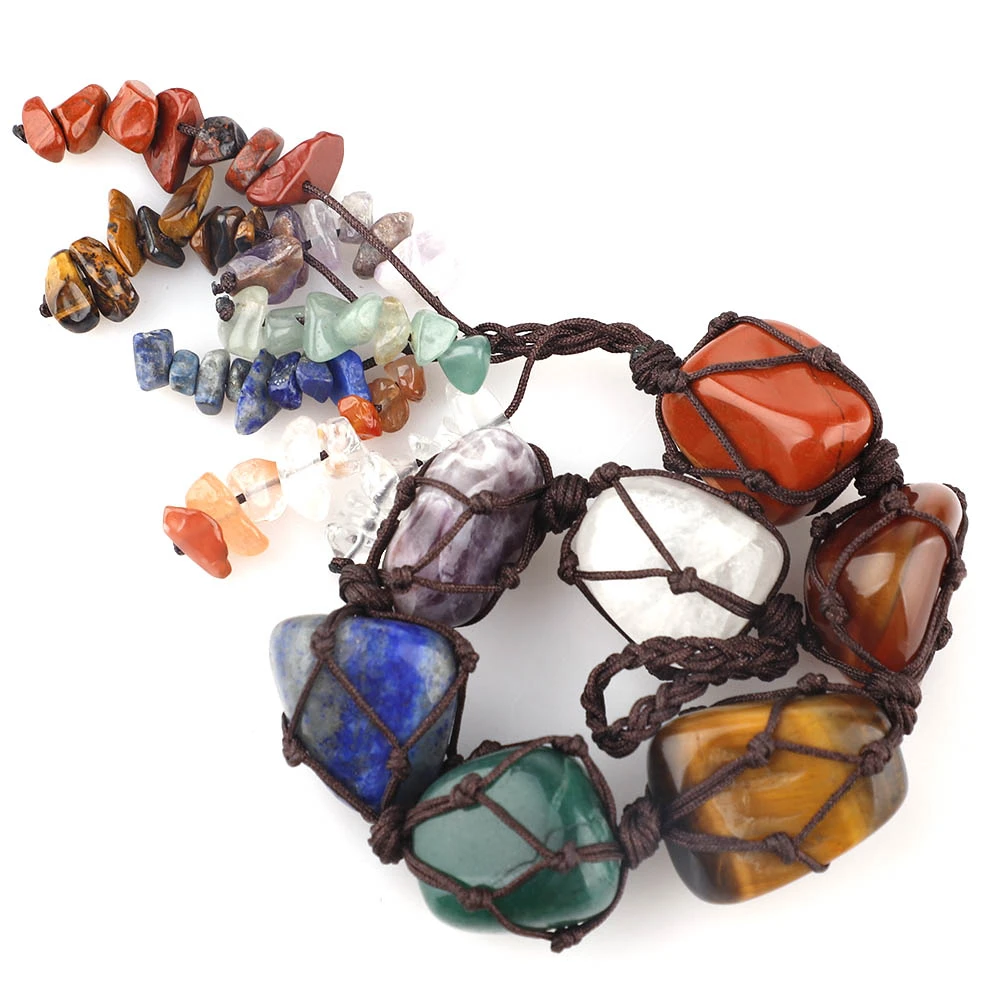 7 Chakra Stone Hanging Ornament Tassel Spiritual Meditation Hanging/Window/Feng Shui Natural Car/Home Decor | Дом и сад