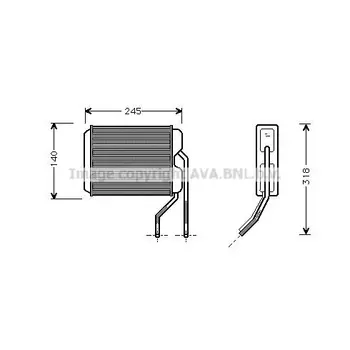 

Heater radiator for Daewoo/Nexia/Espero 1.5/1.5 16 V/1.8/94 AVA QUALIT