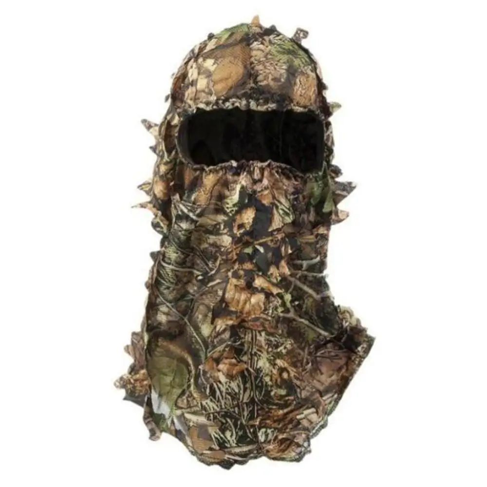 

Maple leaf style Camouflage Face mask Hunting Hood Cap Head Net Eyehole Opening scarf Hunting Ghillie Suits Accessories