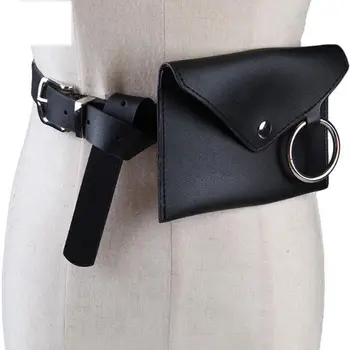 

NEW-Fashion New Women Waist Pack Femal Belt Bag Phone Pouch Bags Women Envelope Bags(Black)