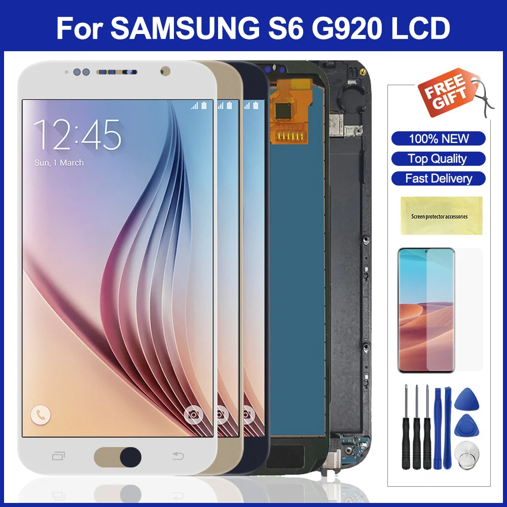 ЖК дисплей для Samsung Galaxy S6 G920 SM G920F G920FD с сенсорным экраном сменный G920|Экраны