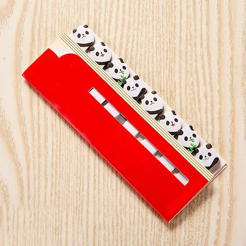 Little bamboo bear Kawaii памятки закладки для блокнота креативные милые животные Стикеры-закладки выложили его канцелярские принадлежности Школьные принадлежности бумажные наклейки - Цвет: Little bamboo bear