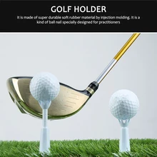 2pcs White Telescopic Adjustable Golf Ball Tee Holder Telescopic Golf Training Practice Tool Practice Ball Spike Spin