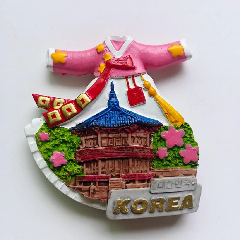 Magnetic Fridge Magnets Various Korea World Tourism Commemorative Fridge Magnets Traditional Korean Dress Seoul Tower Korea Architecture Decor Gifts