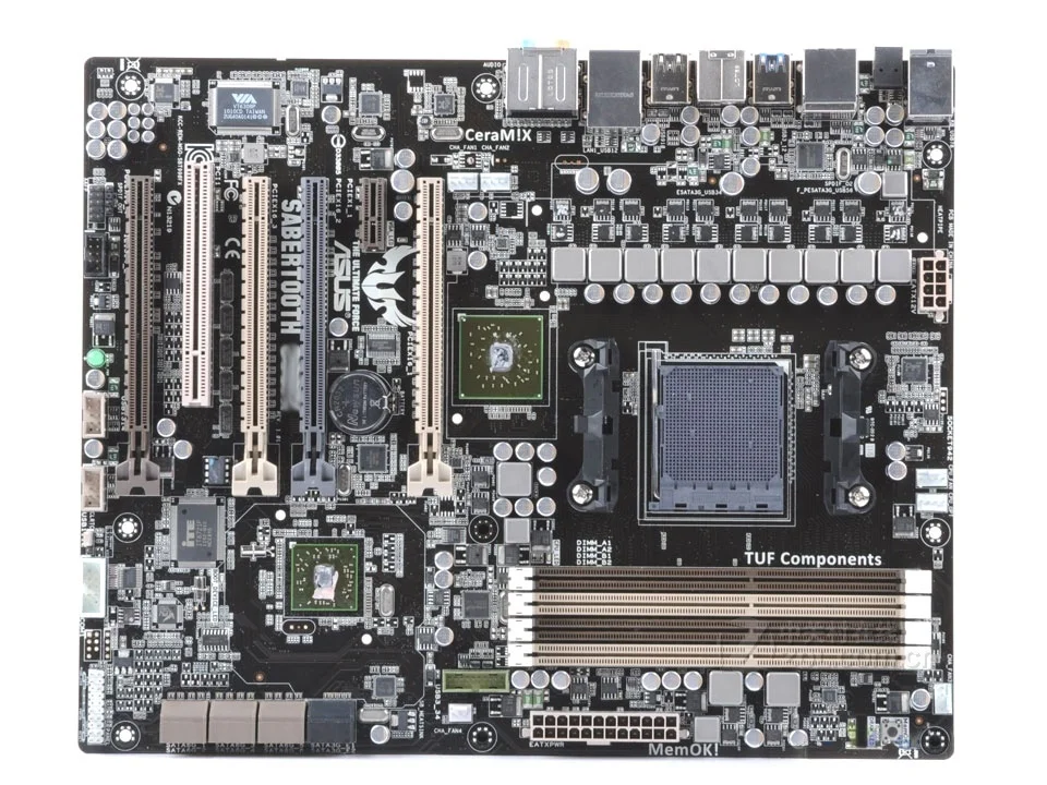 Socket AM3+ ASUS SABERTOOTH 990FX материнская плата по стандарту ATX SABERTOOTH 990 FX системная плата DDR3 для AMD 990FX 32GB настольная материнская плата Б/у