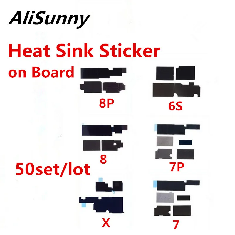 Наклейка для радиатора AliSunny 50 iPhone 7 6 6S 8 Plus X XS Max XR Антистатическая логическая плата охлаждающий клей