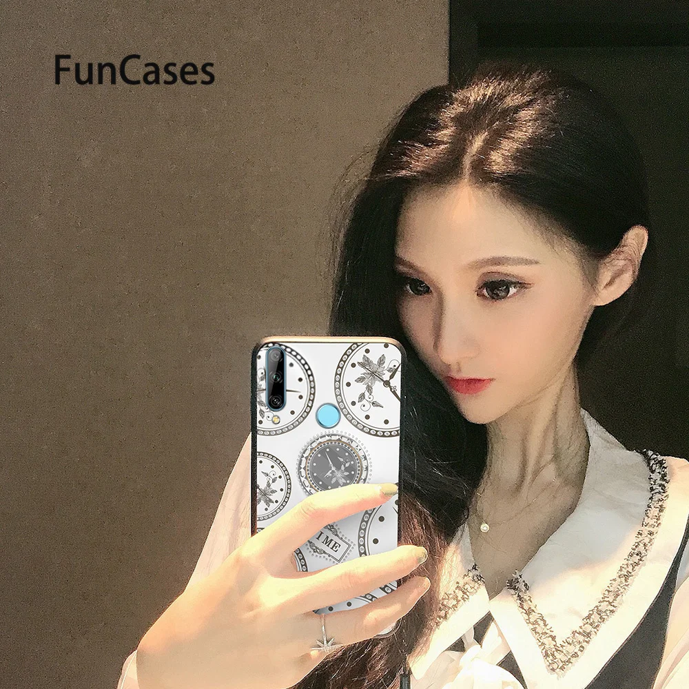 Sakura Emas TPU untuk Huawei Honor V30 Pro Ponsel Kasus Huawei P30 Lite Bermain 4T P40 Pro Plus 7C 7X P20 2019 4 3 Menikmati 8