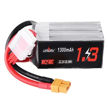 

URUAV 14.8V 1800mAh 120C 4S/ 2.2V 1300mAh 80C 160C 6S XT60 Plug Lipo Battery for RC Racing Drone Spare Parts DIY Accs