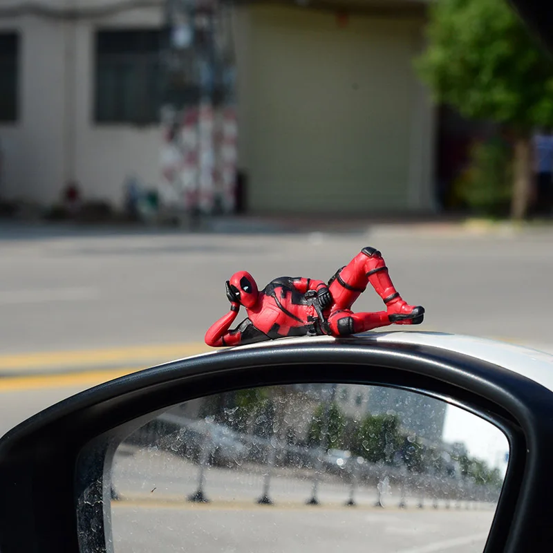 Marvel Дэдпул персональный автомобиль орнамент фигурка Сидящая Модель Аниме мини кукла украшение автомобиля аксессуары для автомобиля