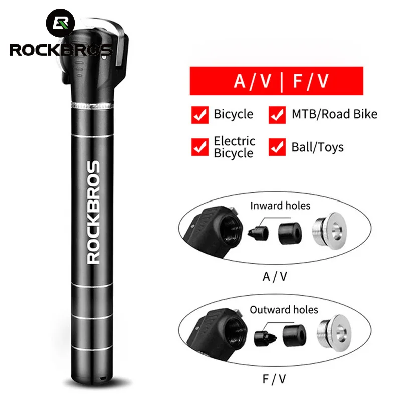 Велосипедный мини-насос ROCKBROS портативный светильник алюминиевый сплав