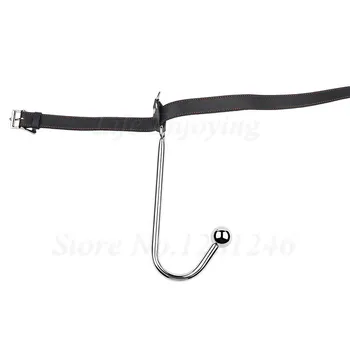 BDSM Stainless Steel Sex Collar & Handcuffs & Anal Hook Butt Plug Ball Vagina Prostate Stimulating Adult Sex Toys For Woman Men 5