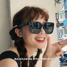 Mazatlan Большие размеры солнцезащитные очки в квадратной оправе в стиле ретро женские солнцезащитные очки в Корейском стиле более размера d винтажные женские солнцезащитные очки UV400