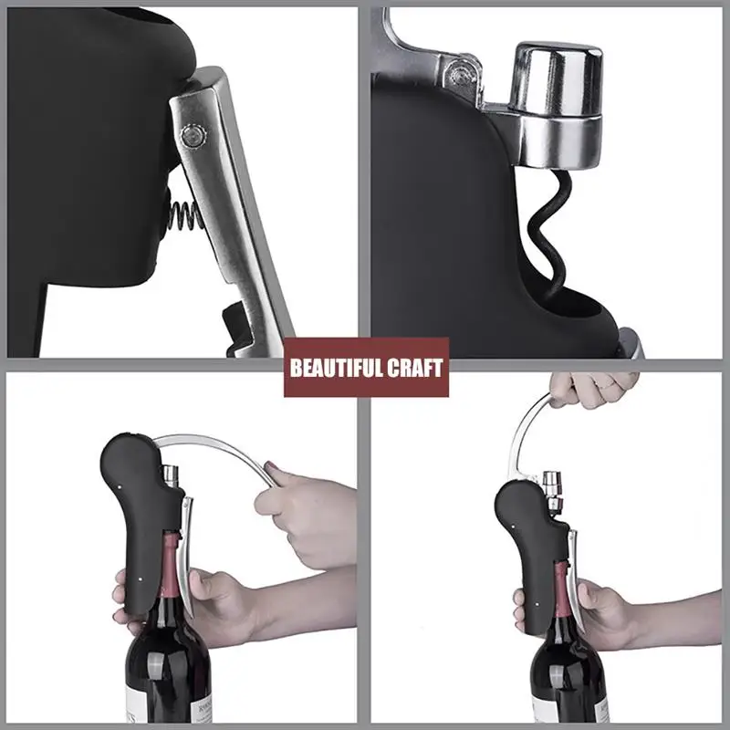 Professional Zinc Alloy Power Wine Opener Screwpull Corkscrew Bonus foil cutter Premium Rabbit Lever Corkscrew for Wine