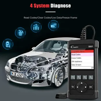 

High Quality Universal CR5001 OBD2 OBD2 Scanner Car Fault Scanner Creader Scanner Car Code Reader