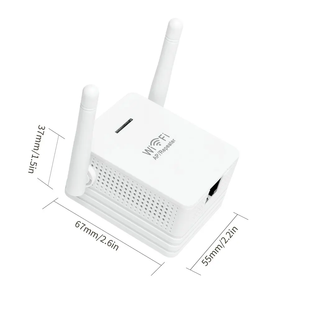 Белый WiFi расширитель диапазона 300 Мбит/с WiFi AP/ретранслятор две внешние антенны США ЕС Великобритания Кнопка WPS для шифрования безопасности