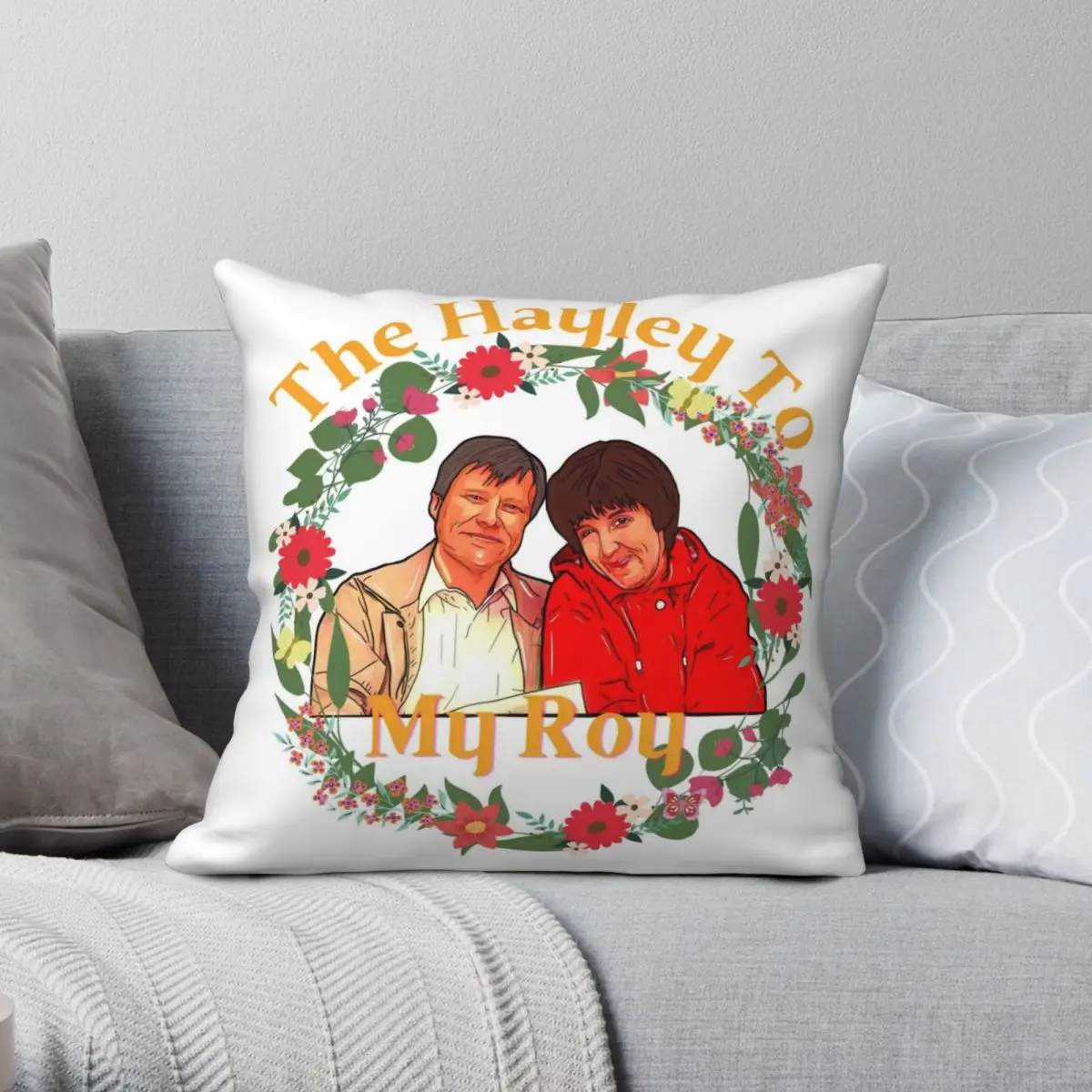 

Квадратная наволочка The Hayley To My Roy, Полиэстеровая льняная бархатная Декоративная Подушка на молнии, 55 см