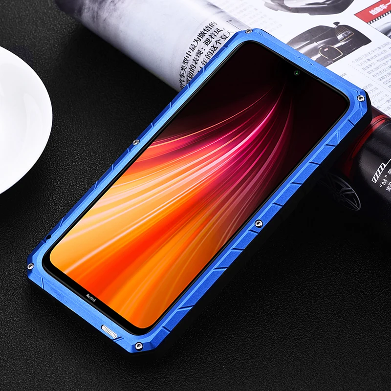 IMATCH чехол для Xiaomi Redmi Note 8 Pro Чехол для Телефона Жесткий Алюминиевый металлический полная защита противоударный сверхпрочный чехол