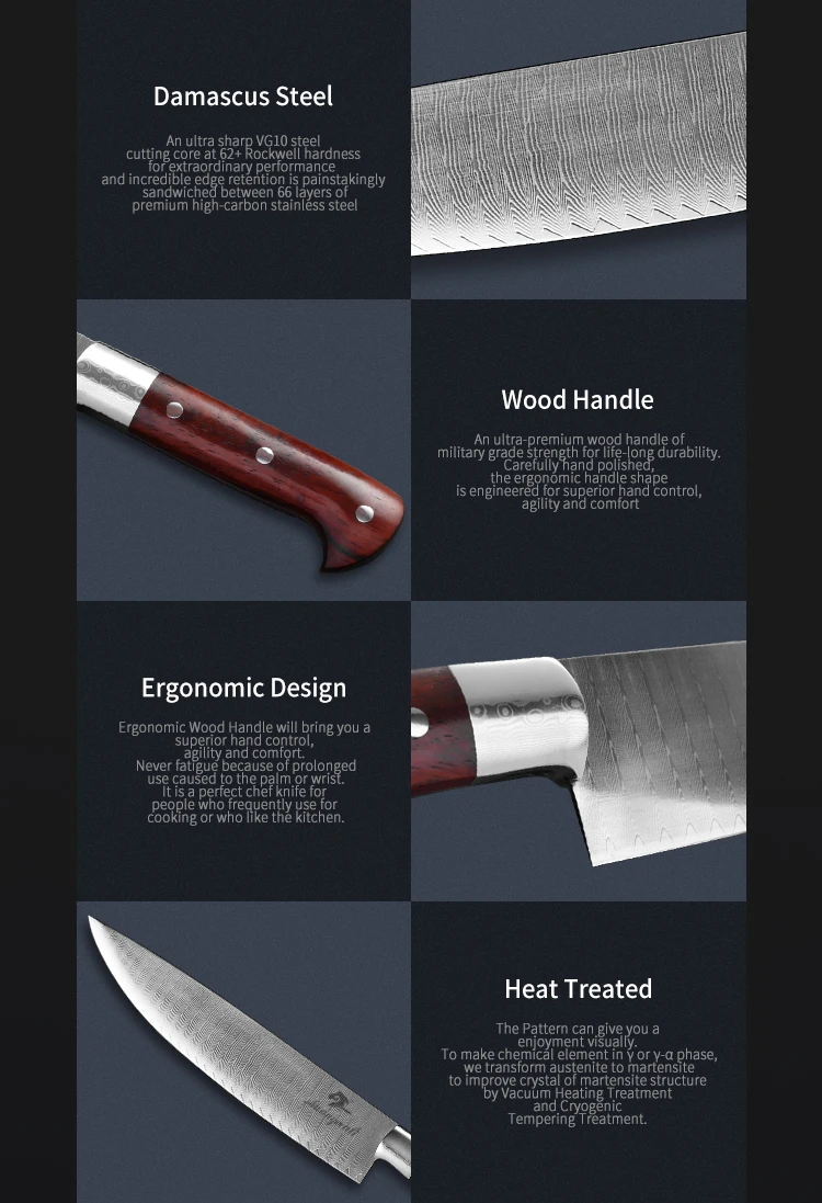Лидер продаж 10 дюймов Дамасские поварские ножи для ресторана кухонный нож Gyuto инструменты для приготовления пищи Высокое качество нож для нарезки