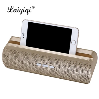 

Laiyiqi square Bluetooth dock speaker portable mobile support radio FM caixa de som active subwoofer car parlante portatil dock