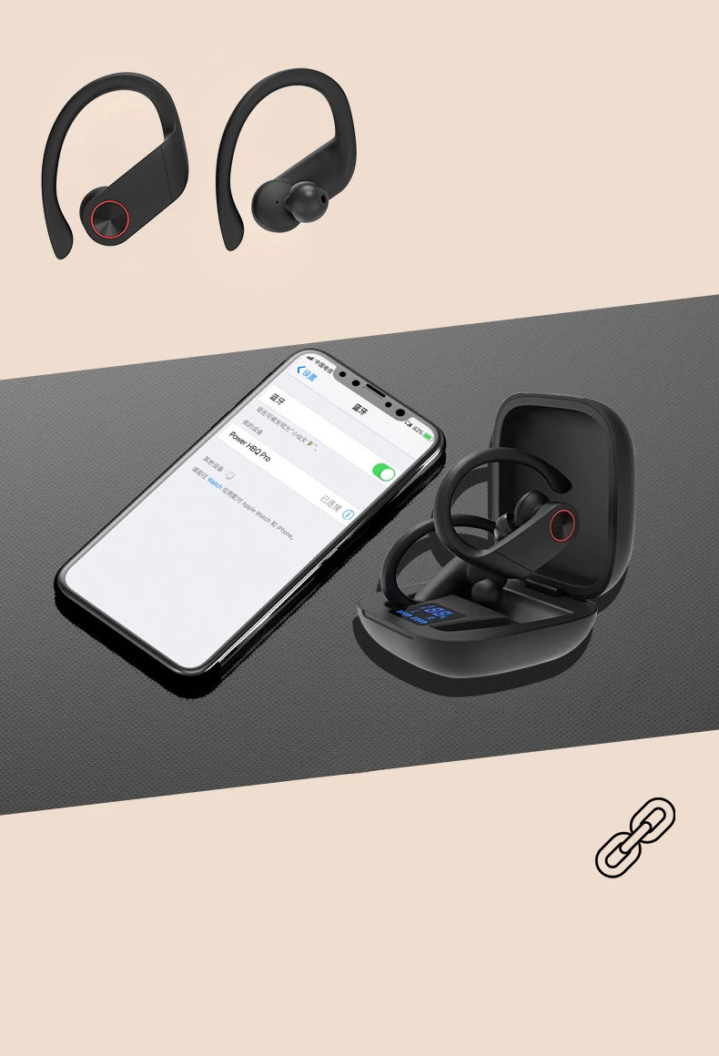 Беспроводные наушники True HBQ PRO TWS, Bluetooth 5,0, стерео спортивные наушники, чехол, 950 мА/ч, водонепроницаемые наушники с Ушными крючками, микрофон, PK Q32 Q62