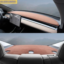 Высококачественная фланелевая Накладка для приборной панели для tesla модель 3 коврик для защиты от солнца приборная панель покрытие для ковров автомобильные аксессуары