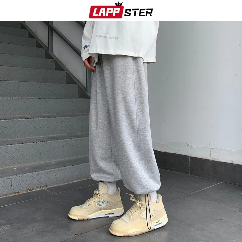 Men Jogger Pants LAPPSTER Men Japanese Streetwear Solid Baggy Joggers Pants Man Korean Fashion Hip Hop Sweatpants Couple Black Trousers 5XL