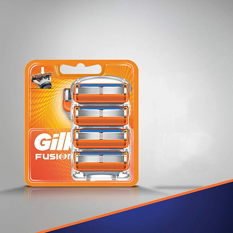 Бритвенные лезвия Gillette Fusion или Mache 3 для мужчин 4 шт./компл. | Красота и здоровье
