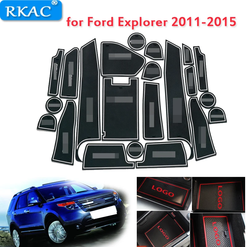 Резиновые ворота Слот коврик для Ford Explorer 2011- Аксессуары, автомобильный коврик межкомнатный дверной коврик/Подстаканники автомобильный Стайлинг анти-грязный