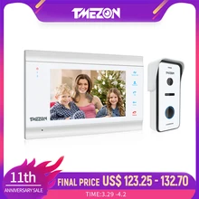 TMEZON-sistema de intercomunicación para puerta, 7 pulgadas, HD1080PVideo, cámara con cable de alta definición, compatible con monitor de desbloqueo