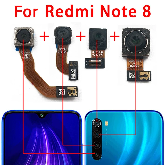 Câmera frontal e traseira para Xiaomi Redmi Note 8 Pro, Selfie pequena,  Módulo de câmera frontal traseira, Substituição Flex, Peças de reposição,  8T - AliExpress