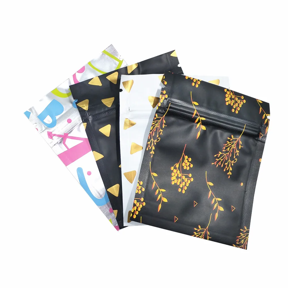 

300PCS 7x9cm Aluminum Foil Zip Lock Package Bag Wed Gift Candy Mylar Bag Small Toy Jewelry Storage Pouches Top Heat Seal Zipper