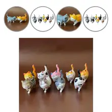 

9Pcs Durable Micro Decor Smallest Detail Garden Decoration Mini Cats Statue for Anime Lover Cat Ornaments Cats Figurines