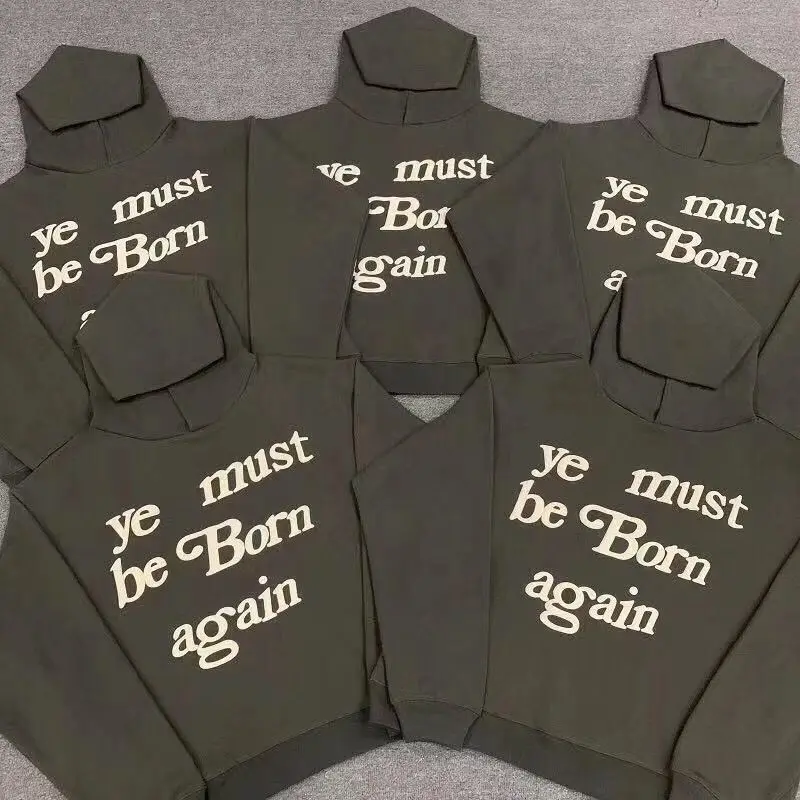 KANYE west/Детские толстовки с капюшоном с надписью «SEE ye must be born agree»; 1:1 Повседневная Толстовка высокого качества с капюшоном; пуловер KANYE west CPFM