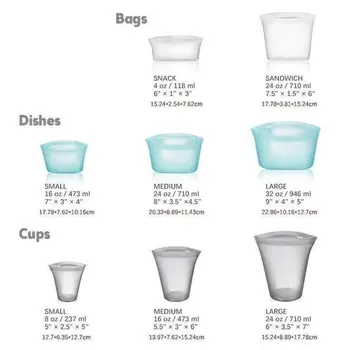 

Silicone Fresh-Keeping Bag Vacuum Sealed Bag Food Frozen Storage Bag Refrigerator Food Fruit Storage Bag Set