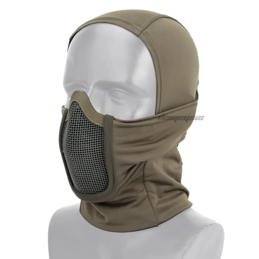 Тактический головной убор, маска, стальная сетка, дышащая, военная, страйкбольная, пейнтбольная маска, для охоты, стрельбы, CS, защитная маска, головные уборы