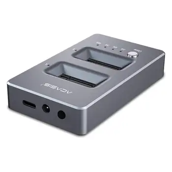 

Acasis Nvme Dual Bay Enclosure Clone Docking Station M.2 To Type C Usb3.1 Gen2 Hard Disk Box External For M2 Ssd Key M Ssd