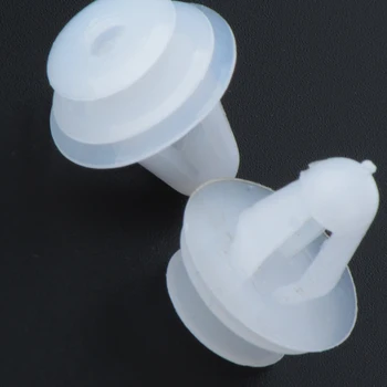 

White Car Rivet Accessories 9mm Hole Door Cover Screw Fender Plastic 100pcs Durable Useful High Quality New Hot