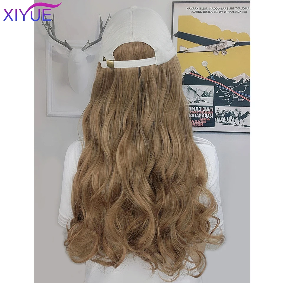Long Synthetic Baseball Cap Hair Wig 