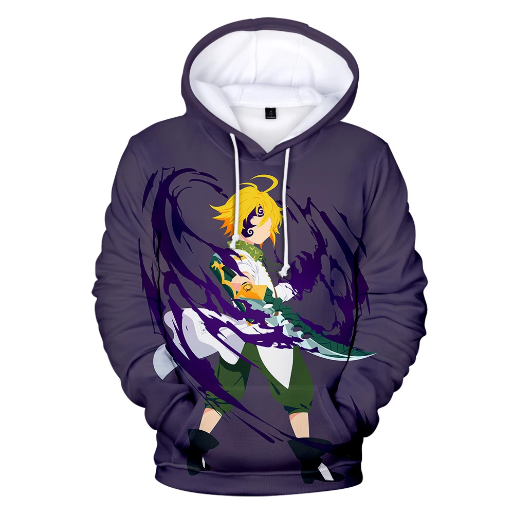 Толстовки Meliodas 3D для мужчин и женщин Модные свитшоты худи Nanatsu No Taizai самый крутой