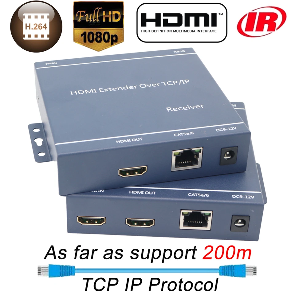 Сетевой удлинитель HDMI 2020 660ft с IR 1080P передатчик приемник по CAT5e CAT6 порты Rj45