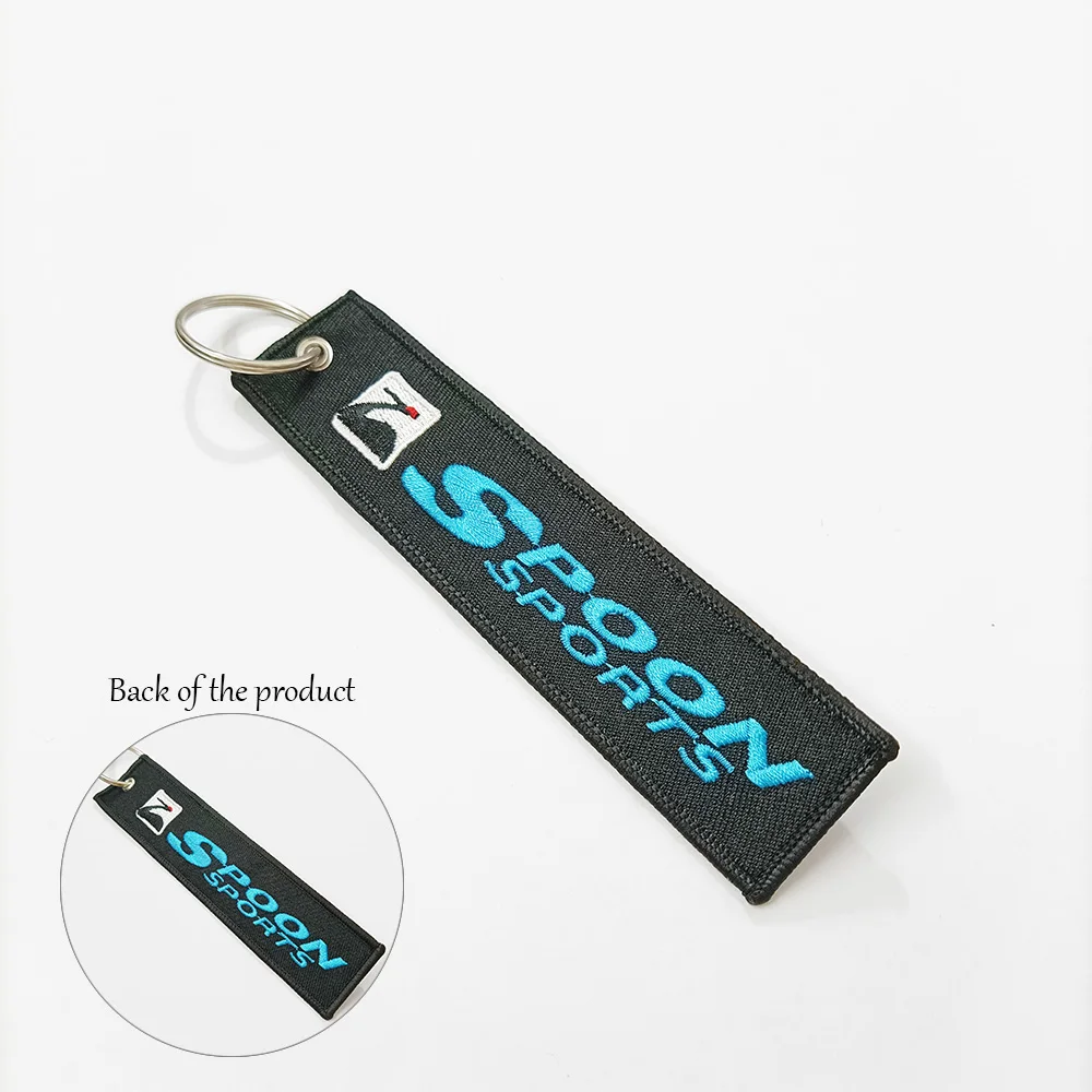 1Pcs JDM Racing Rock Car Keychain Modified Tag Lanyard Refit Gift Embroidery For Spoon Honda Civic Auto Motorcycle Accessories | Автомобили