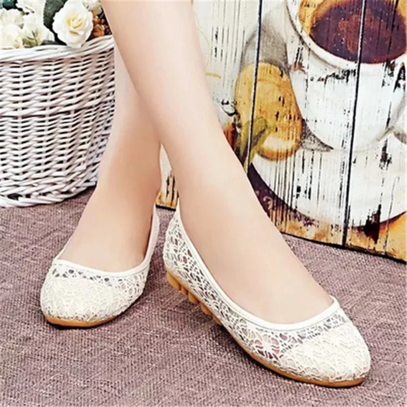 Zapatos planos de ballet párr mujer de calzado de corte de moda... transpirables with agujeros párr Summer novedad de 2018