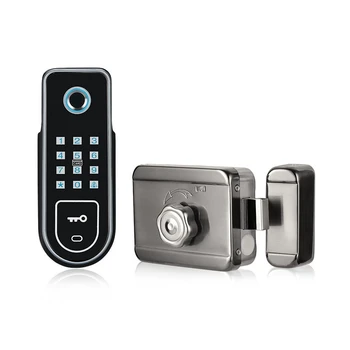 

Remote Control Keyless Door Lock Hide Key Digital Keypad Door Lock Fingerprint Lock Easy Install English Voice Guide