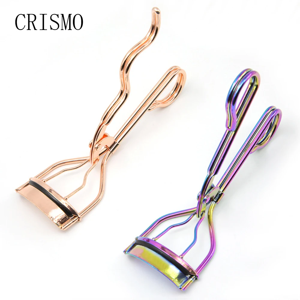 

CRISMO Professional Eyelash Curler with Silicone Pads Eye Lashes Curling Clip Eyelash Cosmetic Makeup Tools Accessories