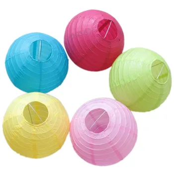 

4/6/8/10/12/14/16 Inch Round Chinese Paper Lanterns Birthday Wedding Decor Gift Craft DIY Lampion Hanging Ball Party Supplies