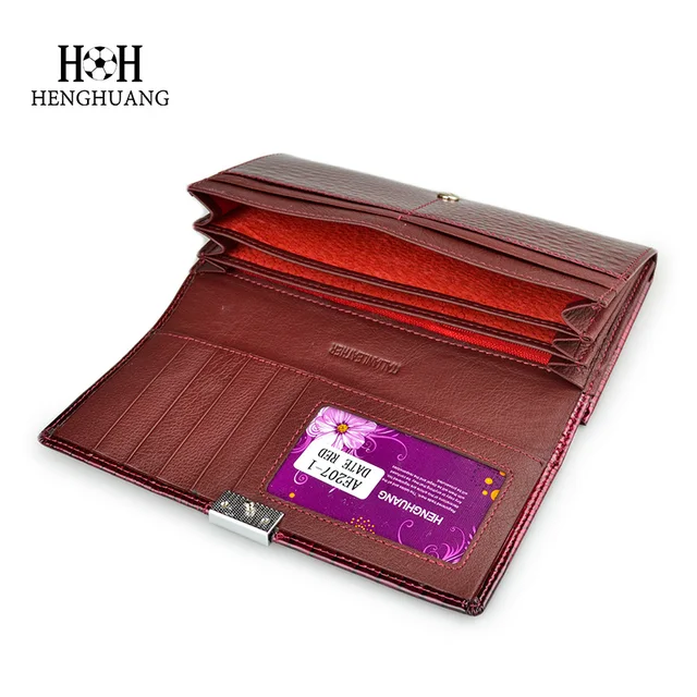 HH Luxury Genuine Leather Womens Wallets Patent Alligator Bag Female Design Clutch Long Multifunctional Coin Card Holder Purses 3