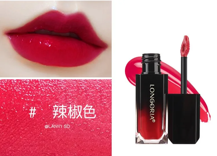 LISM Cherry увлажняет матовый блеск для губ стойкий водонепроницаемый сексуальный блеск для губ, жидкая помада для губ глазурь Косметика для макияжа - Цвет: KQ6649-06