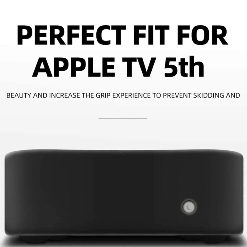 Remote Case And TV Box Protective Case For Apple TV 4K 5Th / 4Th-[Anti Slip] Shock Proof Silicone Cover For Apple