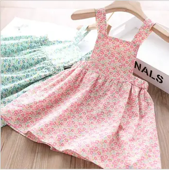 

2020 Summer New Children Baby Printed Vest Dresses , Girls Princess Cute Clothes 5 Pieces/lot Wholesale