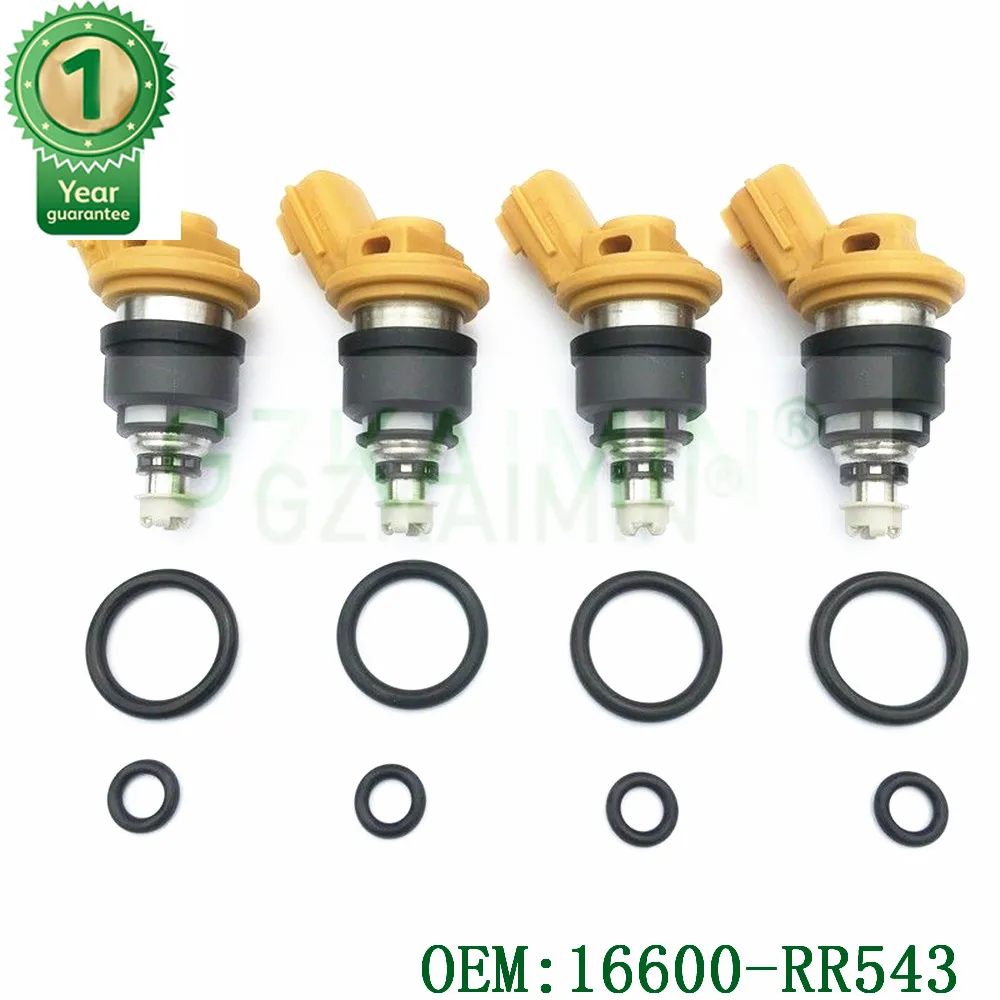 

set of 4 555cc Nismo FUEL INJECTOR NOZZLE 16600-RR543 16600RR543 yellow for nisaan 300ZX Z32 RB25DET VG30DETT SR20DET KA24